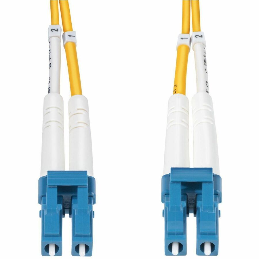 StarTech.com 50m (164ft) LC to LC (UPC) OS2 Single Mode Duplex Fiber Optic Cable, 9/125, 100G, Low Insertion Loss, LSZH Fiber Jumper Cord SMDOS2LCLC50M