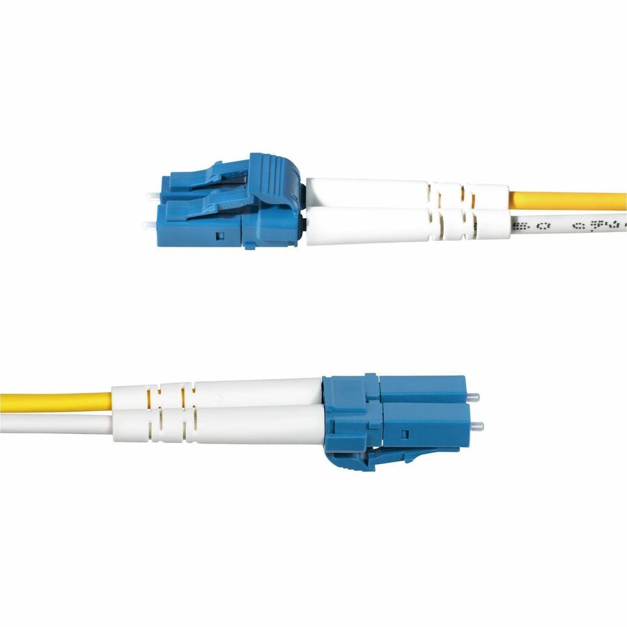 StarTech.com 50m (164ft) LC to LC (UPC) OS2 Single Mode Duplex Fiber Optic Cable, 9/125, 100G, Low Insertion Loss, LSZH Fiber Jumper Cord SMDOS2LCLC50M