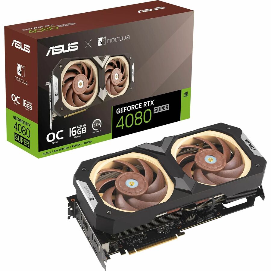 Asus NVIDIA GeForce RTX 4080 SUPER Graphic Card - 16 GB GDDR6X RTX4080S-O16G-NOCTUA