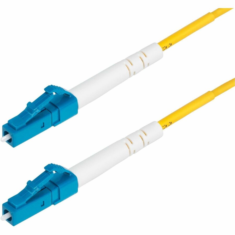 StarTech.com 1m (3.3ft) LC to LC (UPC) OS2 Single Mode Simplex Fiber Optic Cable, 9/125, 40G/100G, Low Insertion Loss, LSZH Jumper Cord SPSMLCLC-OS2-1M