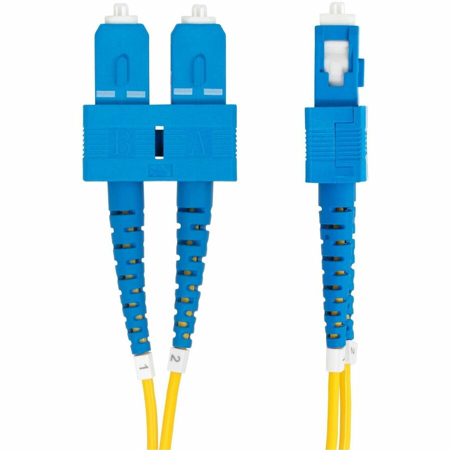 StarTech.com 30m (98.4ft) SC to SC (UPC) OS2 Single Mode Duplex Fiber Optic Cable, 9/125, 40G/100G, Low Insertion Loss, LSZH Jumper Cord SMDOS2SCSC30M