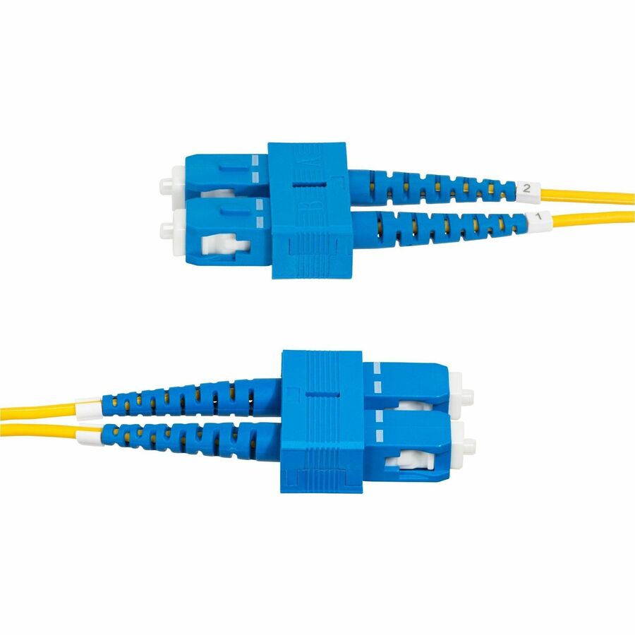 StarTech.com 30m (98.4ft) SC to SC (UPC) OS2 Single Mode Duplex Fiber Optic Cable, 9/125, 40G/100G, Low Insertion Loss, LSZH Jumper Cord SMDOS2SCSC30M