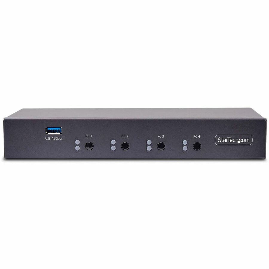 StarTech.com 4-Port KM Switch with Mouse Roaming, USB 3.0 Keyboard/Mouse Switcher for 4 Computers, 3.5mm and USB Audio, TAA Compliant P4A20132-KM-SWITCH