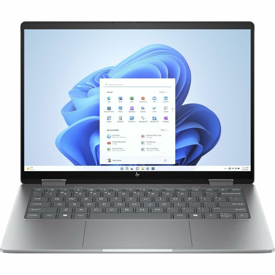 HP ENVY x360 14-fc0000 14-fc0010ca 14" Touchscreen Convertible 2 in 1 Notebook - WUXGA - Intel Core Ultra 5 125U - 16 GB - 512 GB SSD - Meteor Silver 9W3D8UA#ABL