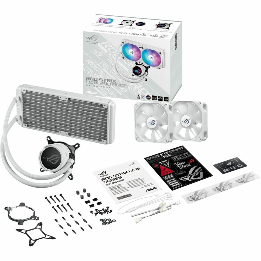 Asus ROG Strix LC III 240 ARGB White Edition Cooling Fan/Radiator/Water Block/Pump - 1 Pack ROG STRIX LC III 240 ARGB WHT