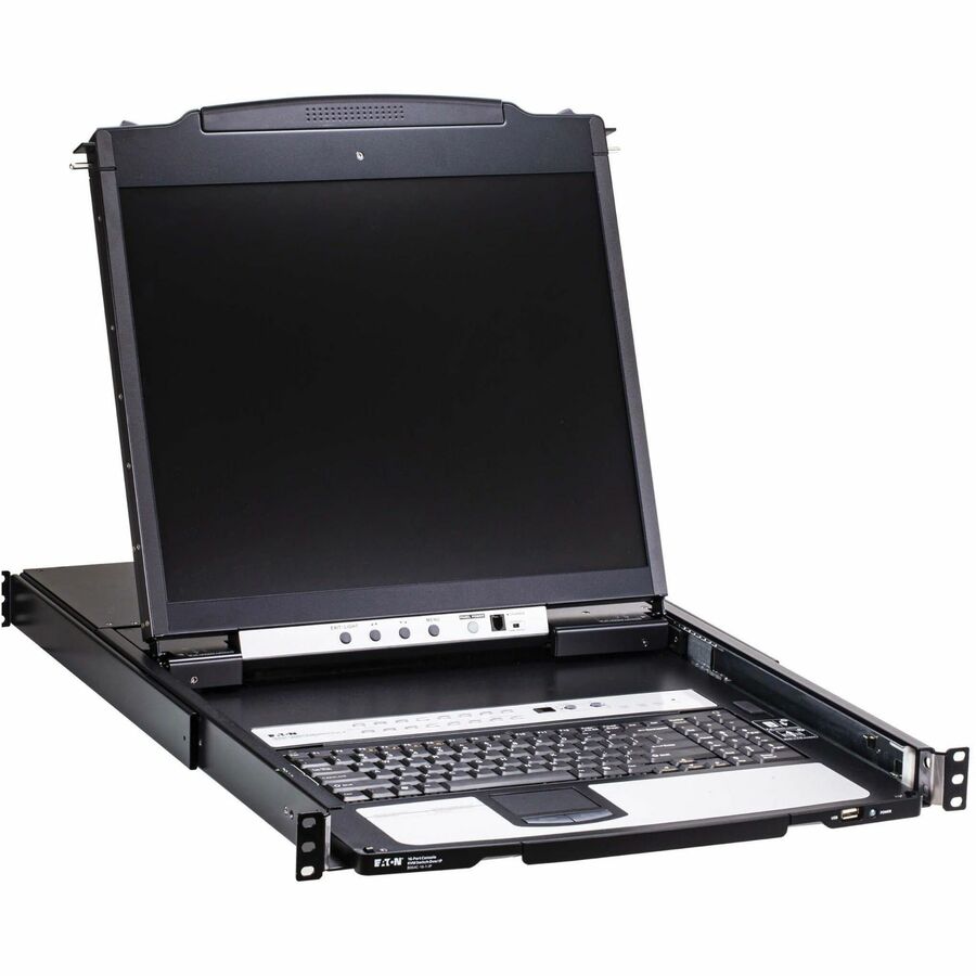 Tripp Lite by Eaton 16-Port Cat5 KVM over IP Switch - 19 in. LCD, 1 Remote or 1 Local User, 1U Rack-Mount, TAA B064C-16-1-IP