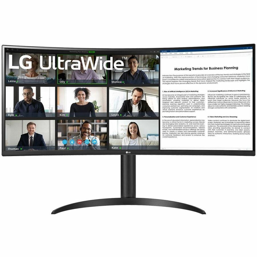 LG Ultrawide 34WR55QC-B 34" Class UW-QHD Curved Screen LCD Monitor - 21:9 34WR55QC-B