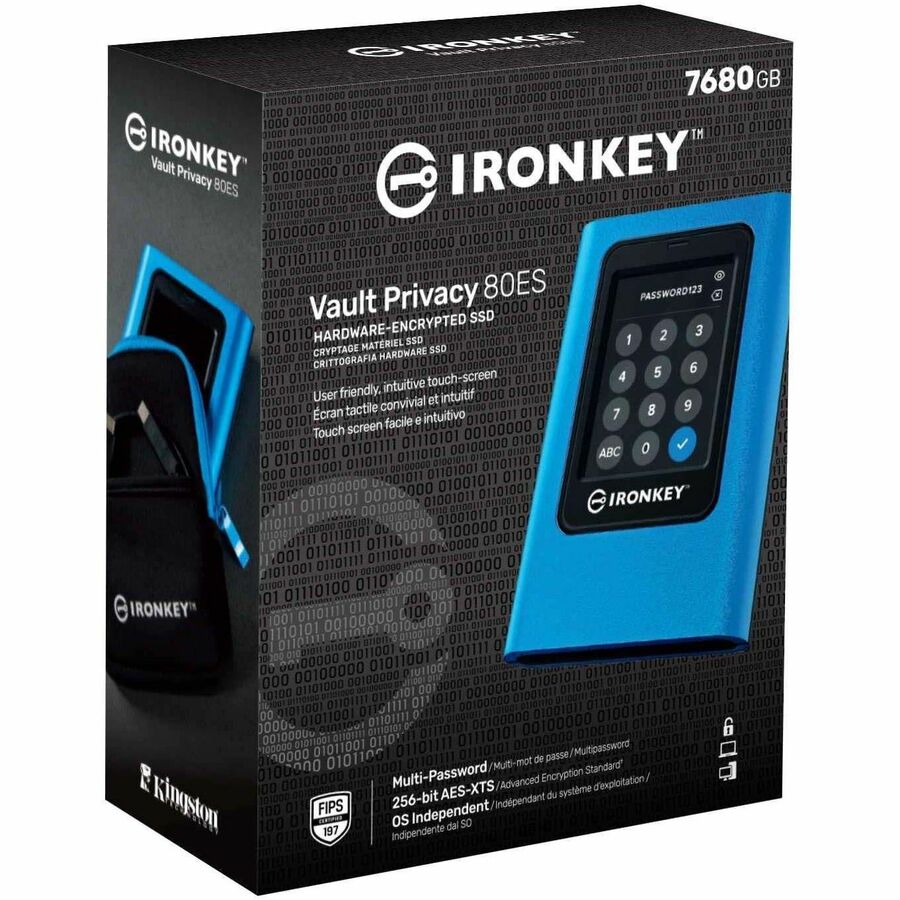 IronKey Vault Privacy 80 7.50 TB Portable Solid State Drive - External IKVP80ES/7680G