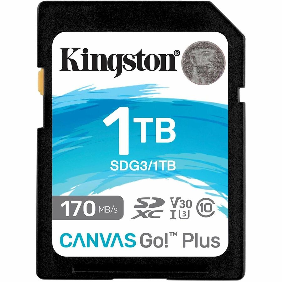 Kingston Canvas Go! Plus 1 TB Class 10/UHS-I (U3) V30 SDXC SDG3/1TB