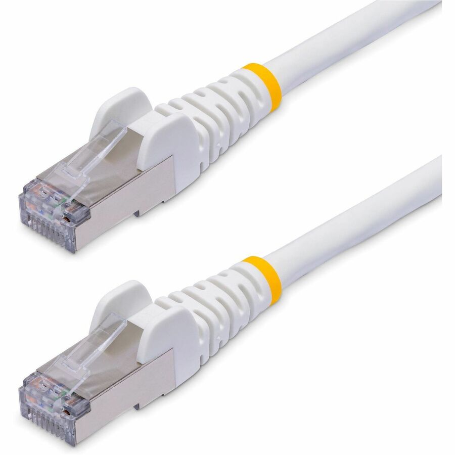 StarTech.com 15ft White CAT8 Ethernet Cable, Snagless RJ45, 25G/40G 2000MHz, 100W PoE, S/FTP, 26AWG Pure Bare Copper, LSZH Network Patch Cord NLWH-15F-CAT8-PATCH