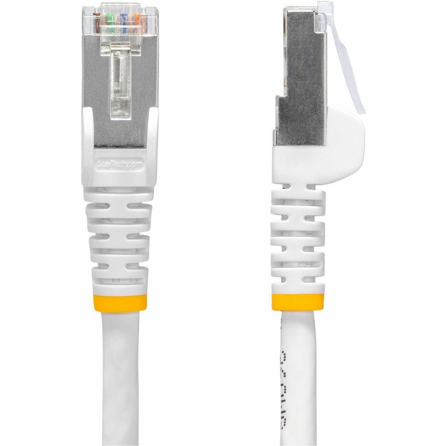 StarTech.com 15ft White CAT8 Ethernet Cable, Snagless RJ45, 25G/40G 2000MHz, 100W PoE, S/FTP, 26AWG Pure Bare Copper, LSZH Network Patch Cord NLWH-15F-CAT8-PATCH