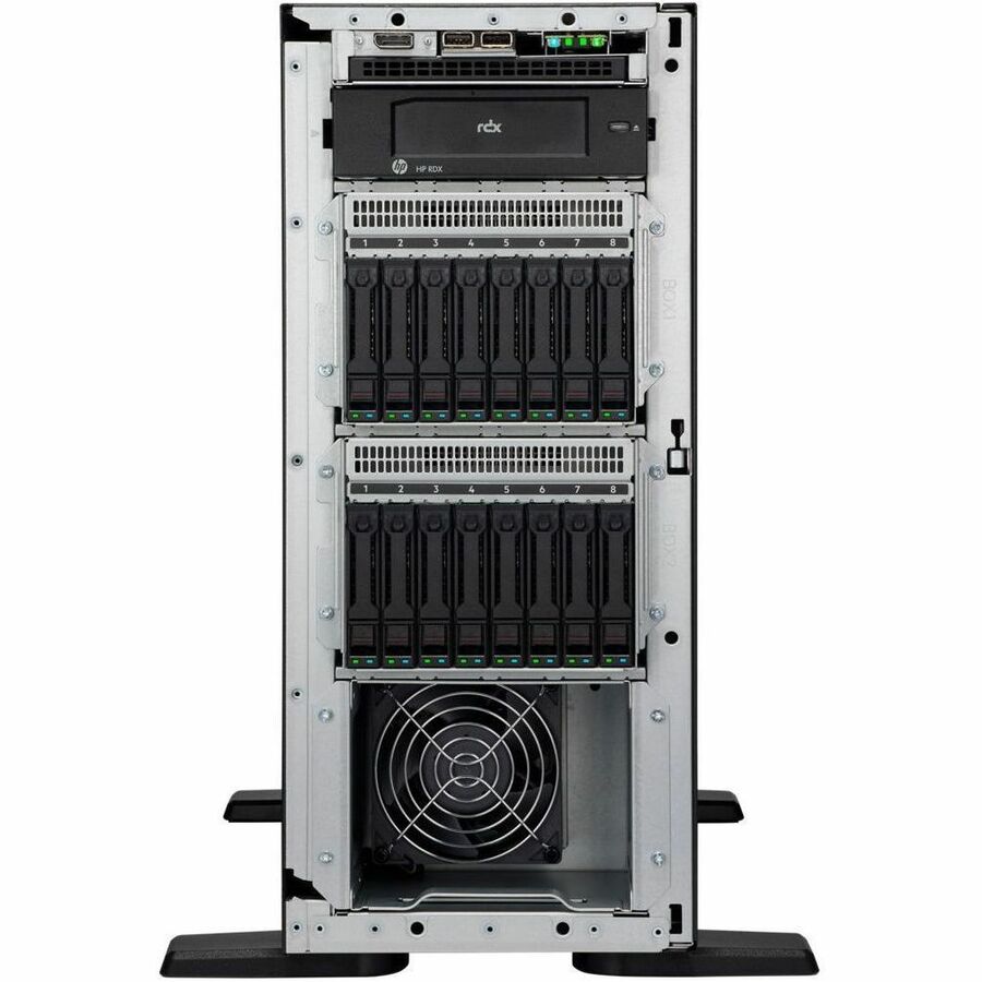 HPE ProLiant ML110 G11 4.5U Tower Server - 1 x Intel Xeon Bronze 3508U 2.10 GHz - 32 GB RAM - 4 TB HDD - (2 x 2TB) HDD Configuration - Serial ATA, Serial Attached SCSI (SAS) Controller P71683-005