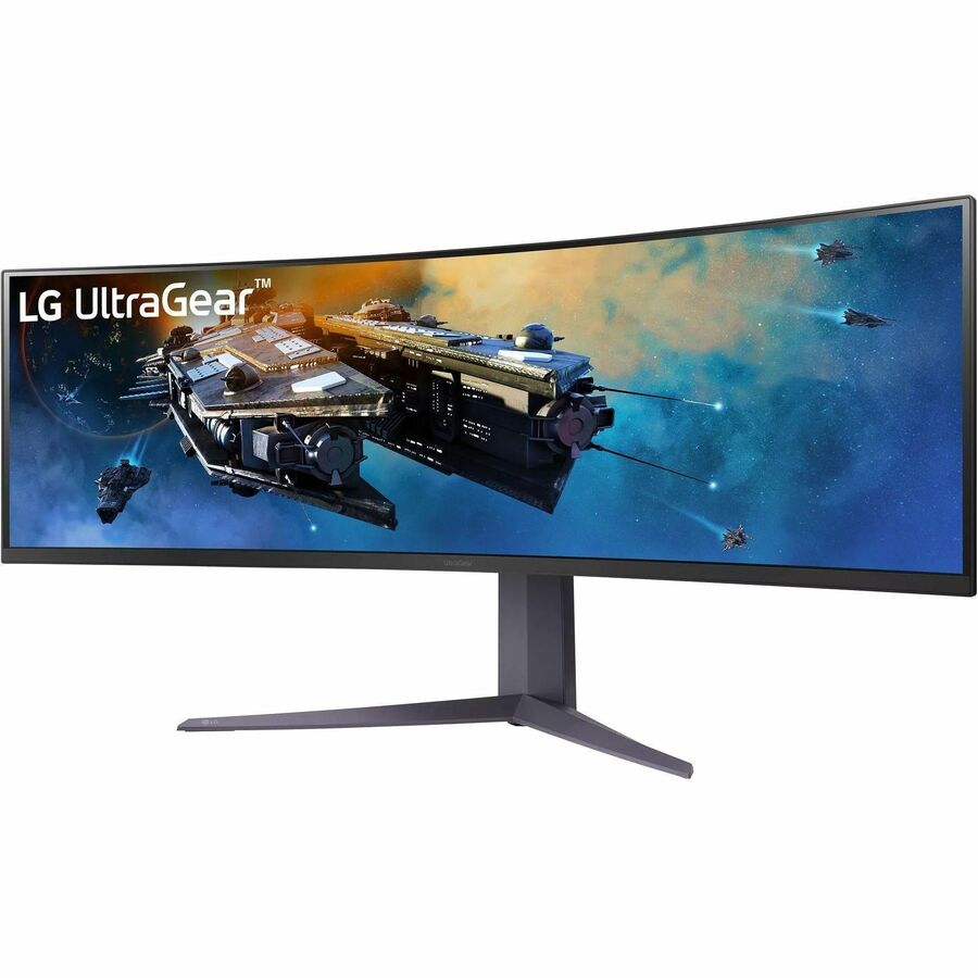 LG UltraGear 45GR65DC-B 45" Class Dual Quad HD (DQHD) Curved Screen Gaming LCD Monitor - 32:9 - Black 45GR65DC-B