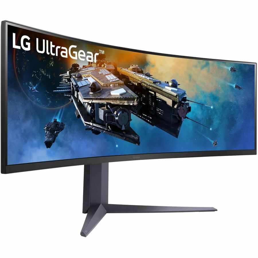 LG UltraGear 45GR65DC-B 45" Class Dual Quad HD (DQHD) Curved Screen Gaming LCD Monitor - 32:9 - Black 45GR65DC-B