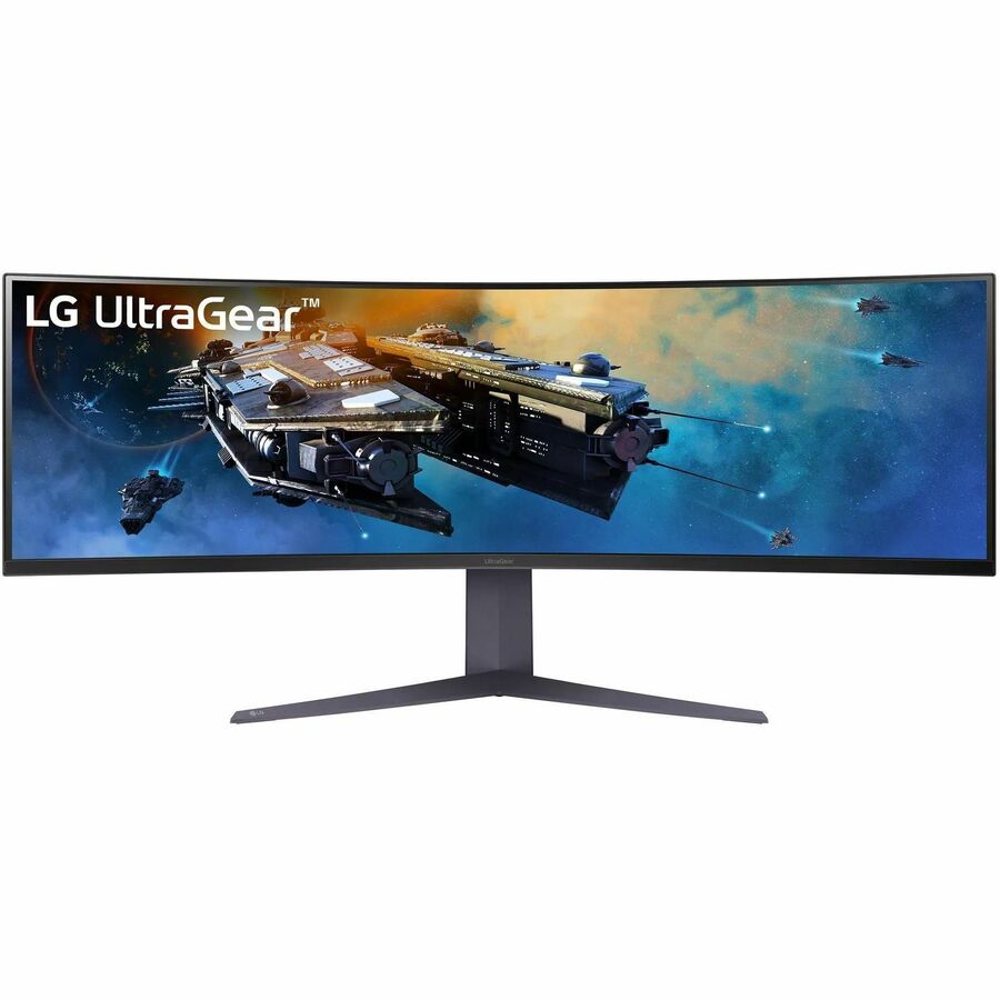 LG UltraGear 45GR65DC-B 45" Class Dual Quad HD (DQHD) Curved Screen Gaming LCD Monitor - 32:9 - Black 45GR65DC-B