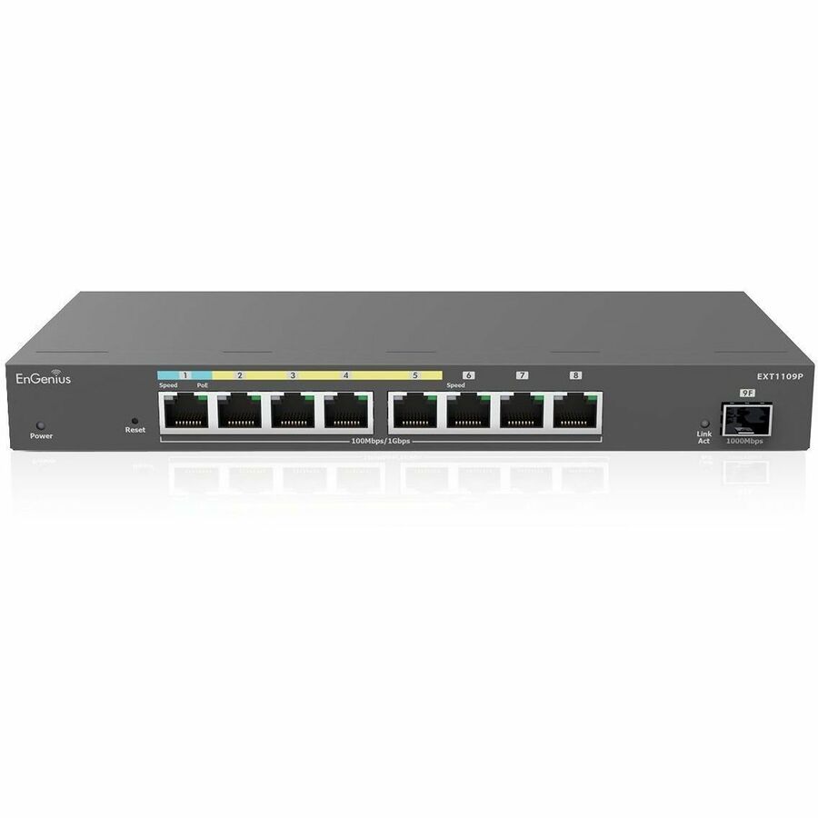 EnGenius 3xGE, 4xGE PoE, 1xGE PD Switch Extender with 1 SFP Port EXT1109P