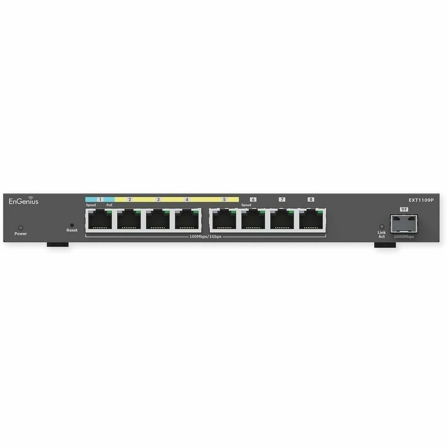 EnGenius 3xGE, 4xGE PoE, 1xGE PD Switch Extender with 1 SFP Port EXT1109P