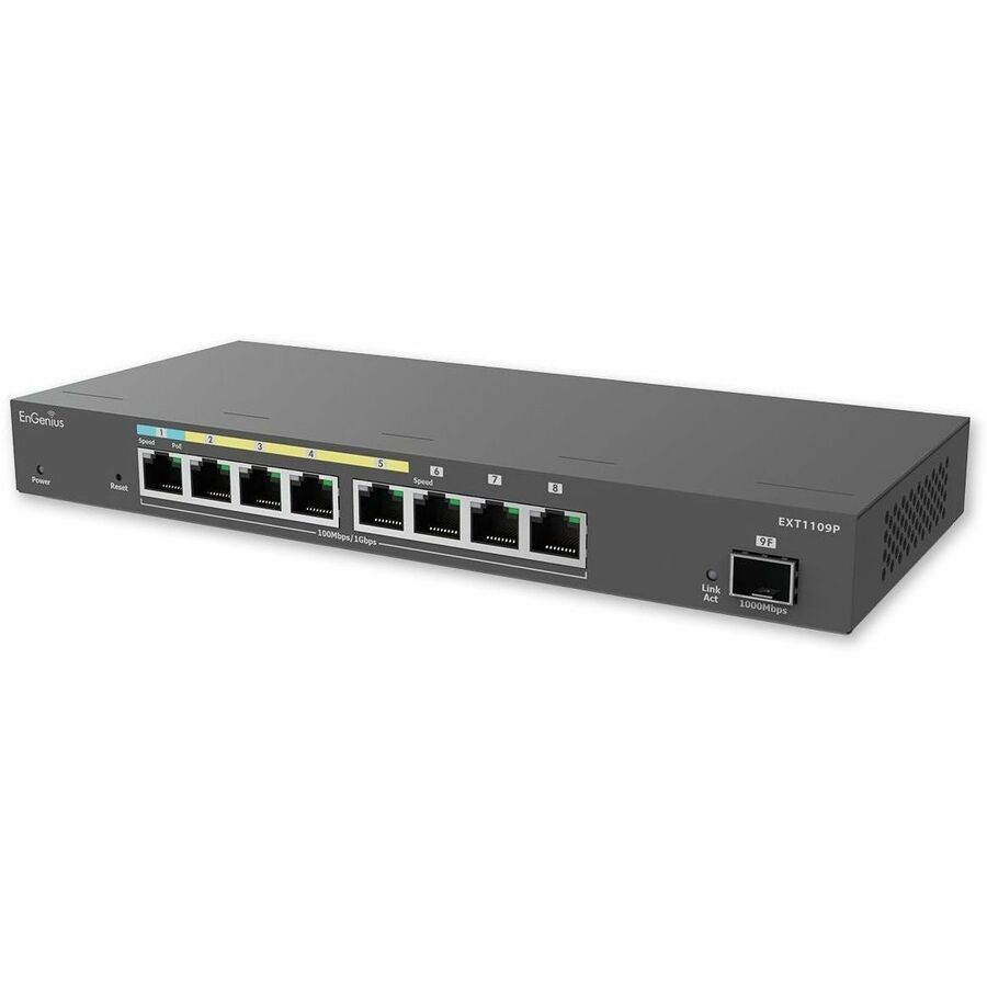 EnGenius 3xGE, 4xGE PoE, 1xGE PD Switch Extender with 1 SFP Port EXT1109P