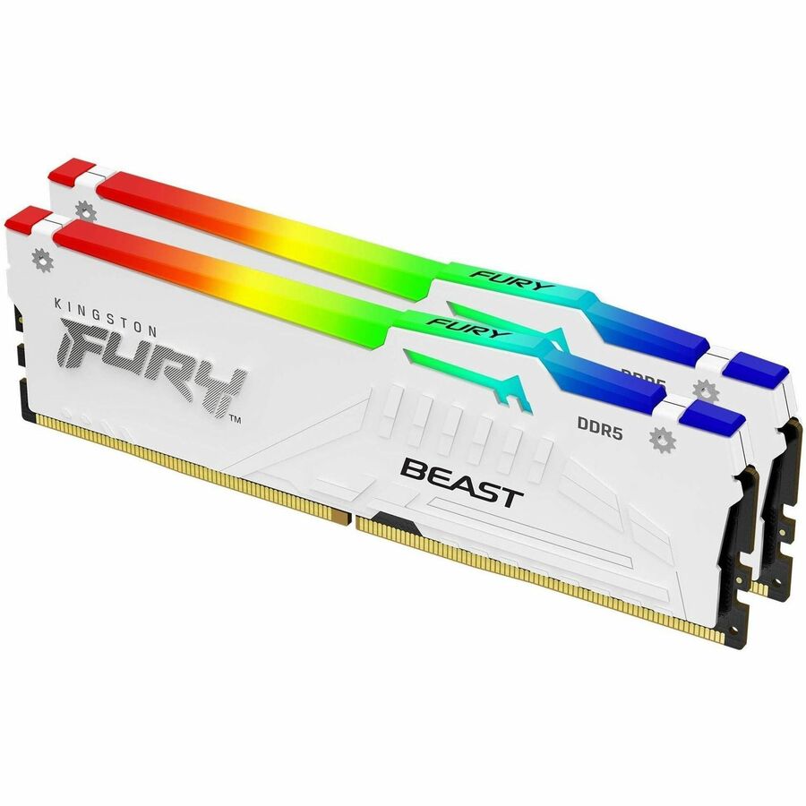 Kingston 32GB (2x16GB) DDR5 6000MT/s CL30 FURY Beast White RGB EXPO KF560C30BWEAK2-32