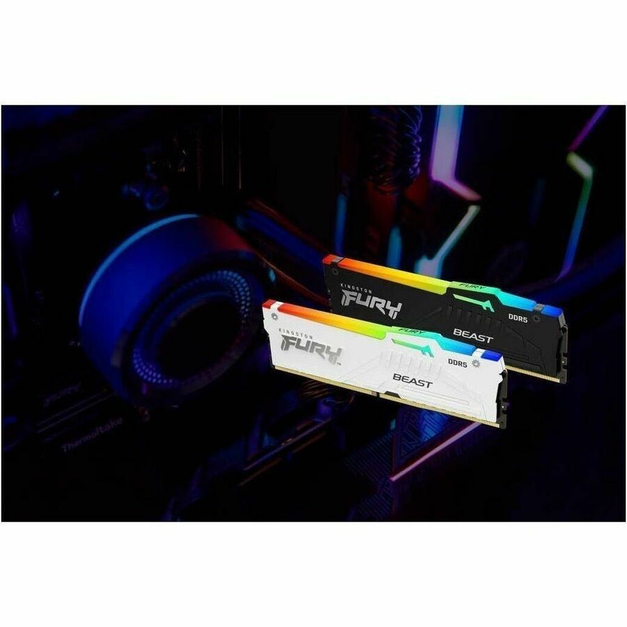 Kingston 32GB (1x32GB) DDR5 6000MT/s CL30 FURY Beast White RGB EXPO KF560C30BWEA-32