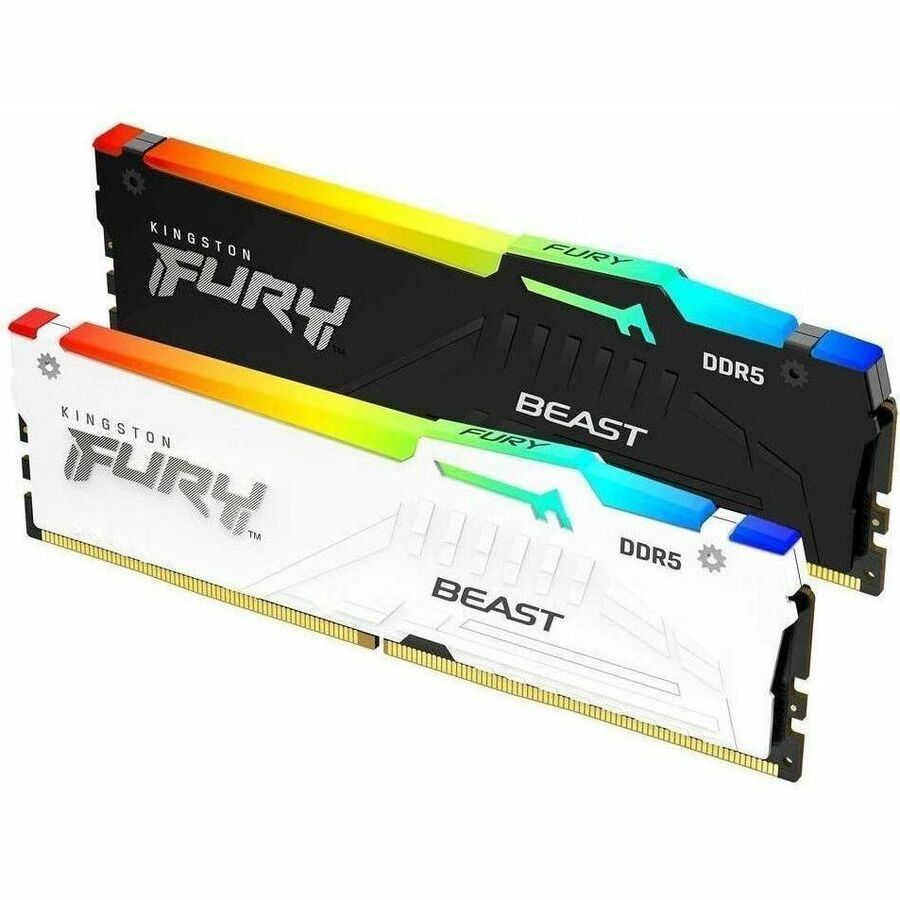 Kingston 32GB (1x32GB) DDR5 6000MT/s CL30 FURY Beast White RGB EXPO KF560C30BWEA-32