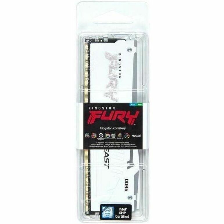 Kingston 32GB (1x32GB) DDR5 6000MT/s CL30 FURY Beast White RGB EXPO KF560C30BWEA-32