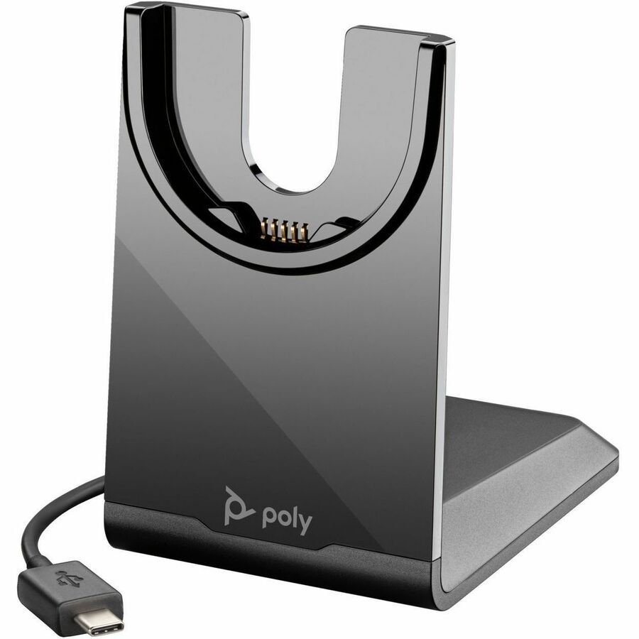 Poly Voyager Focus 2 USB-C-C Headset +USB-C/A Adapter + Charging Stand 9T9J5AA#AC3