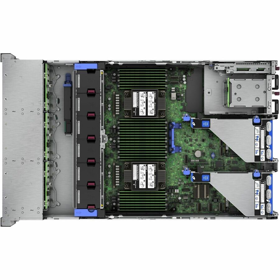 HPE ProLiant DL380 G11 2U Rack Server - 1 x Intel Xeon Silver 4510 2.40 GHz - 64 GB RAM - 16 TB HDD - (2 x 8TB) HDD Configuration - Serial ATA/600, 12Gb/s SAS Controller P72981-005