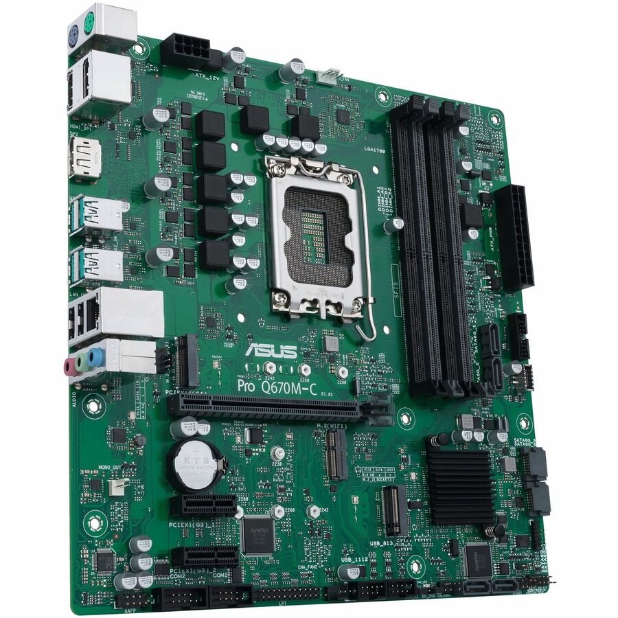 Asus Pro Q670M-C-CSM Desktop Motherboard - Intel Q670 Chipset - Socket LGA-1700 - Micro ATX PRO Q670M-C-CSM-SI