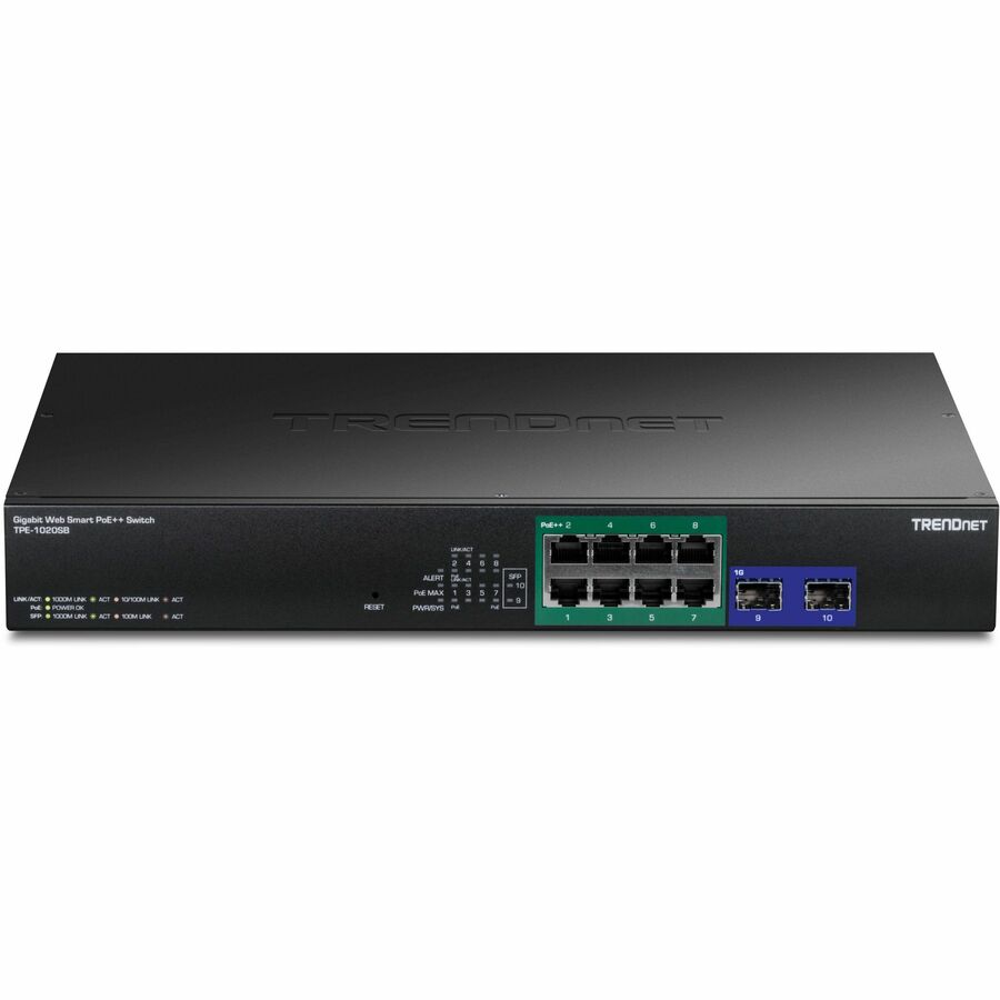 TRENDnet 10-Port Gigabit Web Smart PoE++ Switch TPE-1020SB