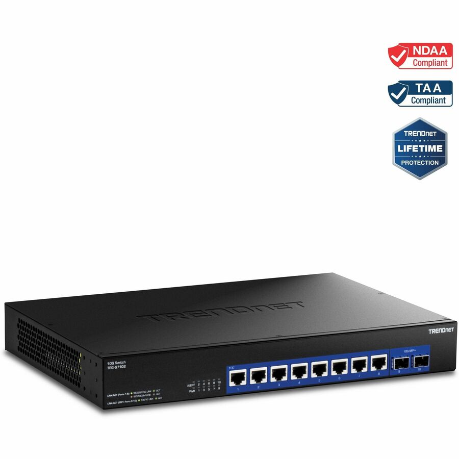 TRENDnet 10-Port 10G Unmanaged Switch TEG-S7102