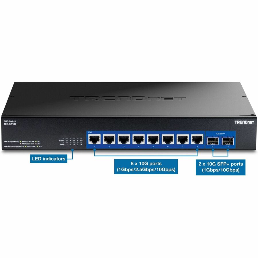 TRENDnet 10-Port 10G Unmanaged Switch TEG-S7102