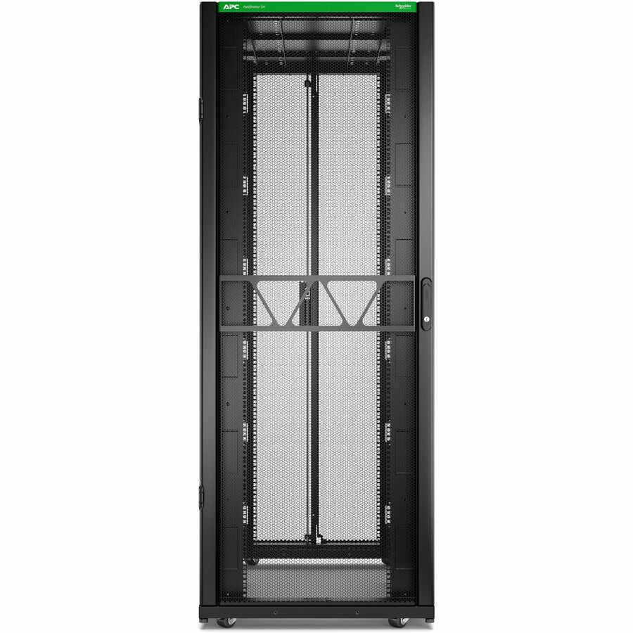 APC by Schneider Electric NetShelter SX Server Rack Gen 2, 42U, 1991H x 750W x 1200D mm, with Sides, Black AR3350B2