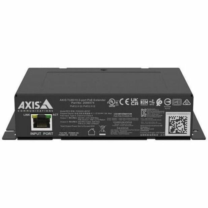 AXIS TU8010 PoE Extender 2-port 02726-001