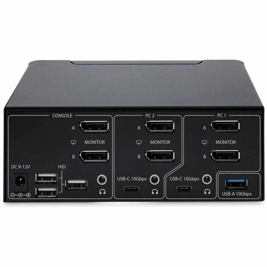 StarTech.com 2-Port Dual-Monitor DisplayPort 1.4 KVM Switch, 8K 60Hz / 4K 144Hz, 2x USB 10Gbps Ports, Hotkey Switching, TAA Compliant P2CDD143-KVM-SWITCH