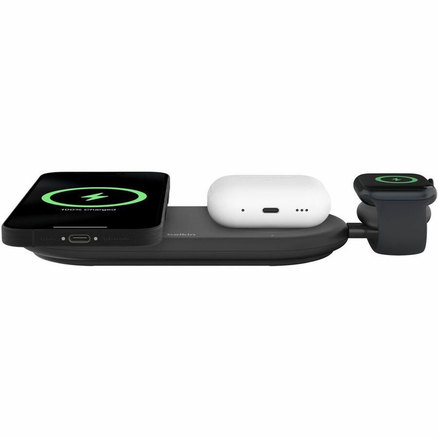 Belkin BoostCharge Pro 3-in-1 Magnetic Wireless Charging Pad with Qi2 15W WIZ022TTBK