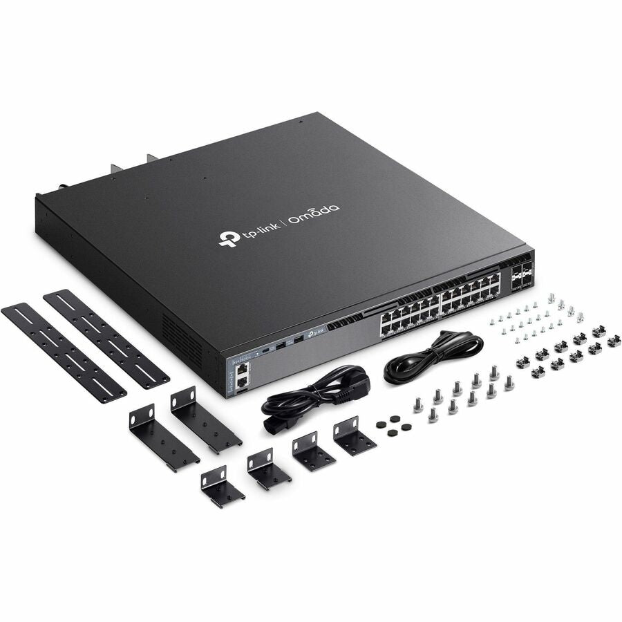 TP-Link Omada 24-Port Gigabit Stackable L3 Managed PoE+ Switch with 4 10G Slots SG6428XHP