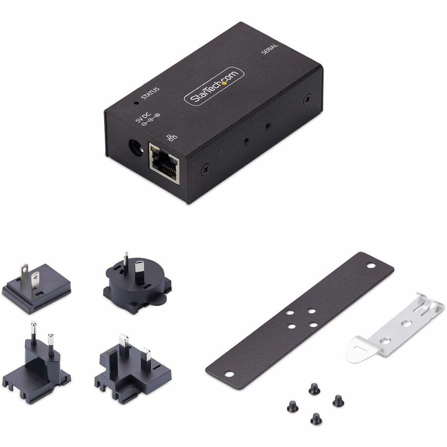 StarTech.com 1-Port Serial to Ethernet Adapter, IP Serial Device Server For Remote RS232 Devices, Wall/DIN Rail Mount, LAN To DB9 Converter I13-SERIAL-ETHERNET