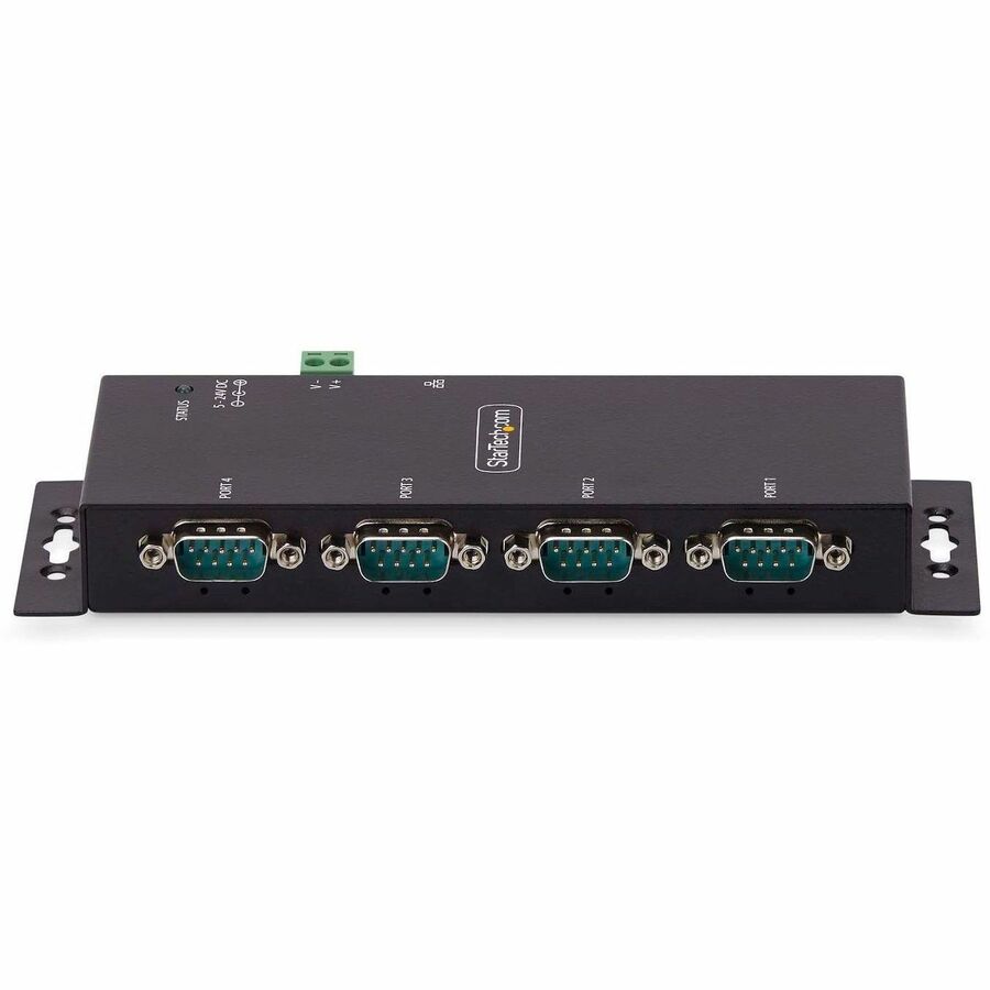 StarTech.com 4-Port Serial to Ethernet Adapter, IP Serial Device Server For Remote RS232 Devices, Wall/DIN Rail Mount, LAN To DB9 Converter I43-SERIAL-ETHERNET