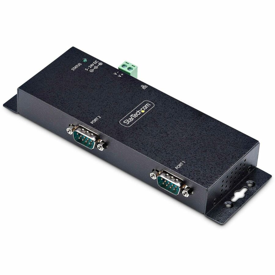 StarTech.com 2-Port Serial to Ethernet Adapter, IP Serial Device Server For Remote RS232 Devices, Wall/DIN Rail Mount, LAN To DB9 Converter I23-SERIAL-ETHERNET