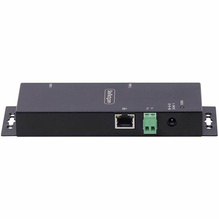 StarTech.com 2-Port Serial to Ethernet Adapter, IP Serial Device Server For Remote RS232 Devices, Wall/DIN Rail Mount, LAN To DB9 Converter I23-SERIAL-ETHERNET