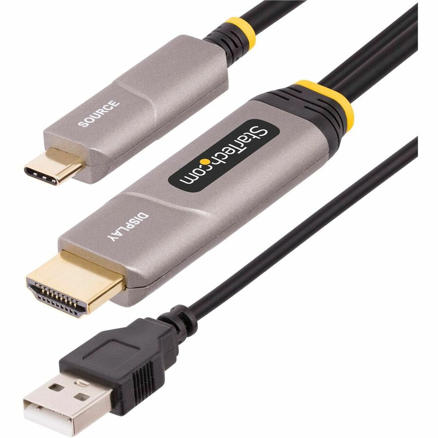 StarTech.com 50ft (15.2m) USB-C to HDMI 2.0 Active Optical Cable (AOC), 4K 60Hz, USB Type-C to HDMI Adapter Cable, CL3 Rated 146B-USBC-HDMI4K-AOC