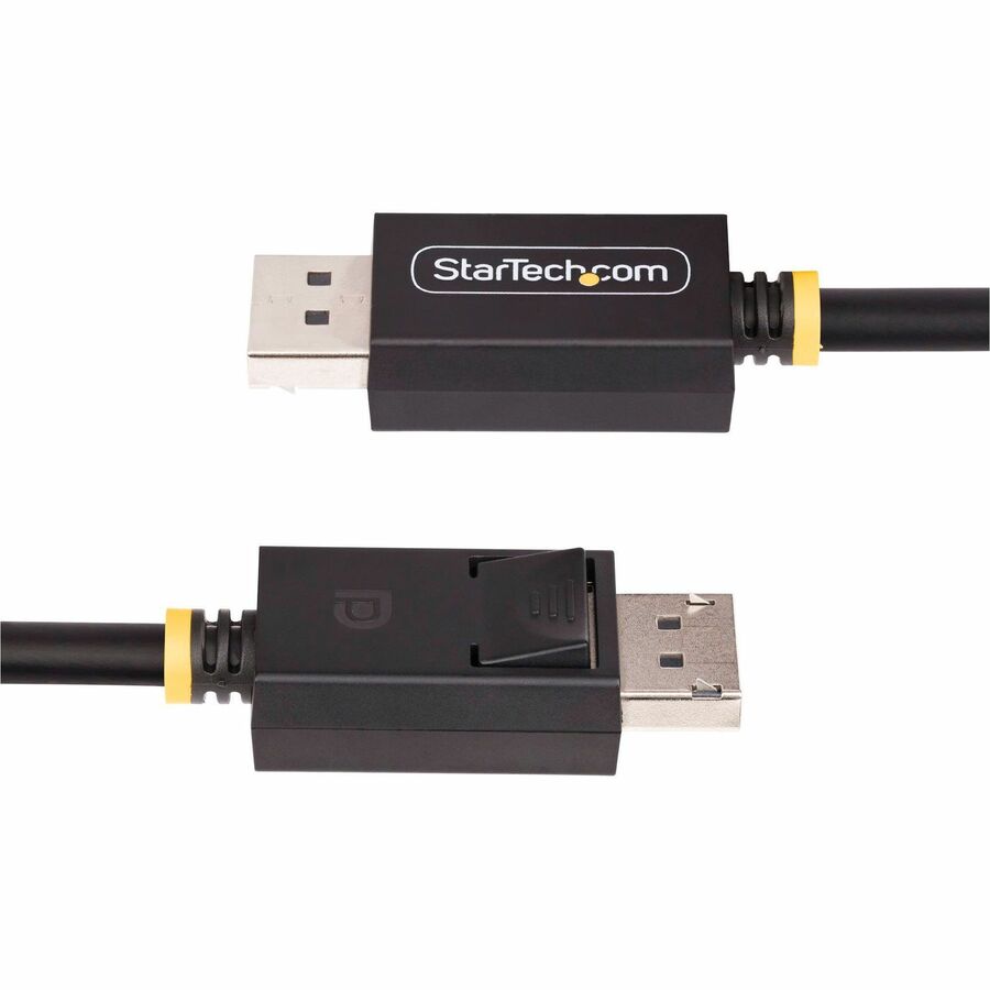 DP 2.1 Cable supports UHBR10-enabled DisplayPort devices; DP40 (40Gbps) delivers 8K 60Hz/4K 120Hz and higher refresh rates at lower resolutions; DP 2.1 w/UHBR10/HDR/MST/DSC 1.2/HDCP 2.2; Latching DP Connectors; TPE Jacket; 0.32in O.D. DP21-10F-DP40-CABLE