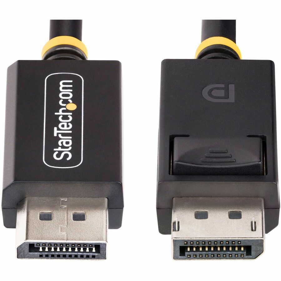 DP 2.1 Cable supports UHBR10-enabled DisplayPort devices; DP40 (40Gbps) delivers 8K 60Hz/4K 120Hz and higher refresh rates at lower resolutions; DP 2.1 w/UHBR10/HDR/MST/DSC 1.2/HDCP 2.2; Latching DP Connectors; TPE Jacket; 0.32in O.D. DP21-10F-DP40-CABLE