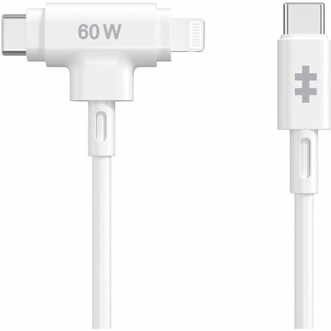 Targus HyperJuice USB-C and Lightning Hybrid Silicone Cable (1.5m/5ft) - White HJ4010WHGL