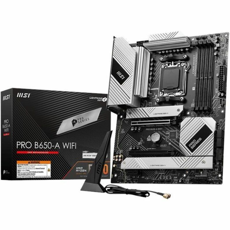 MSI PRO B650-A WIFI Desktop Motherboard - AMD B650 Chipset - Socket AM5 - ATX B650AWIFI