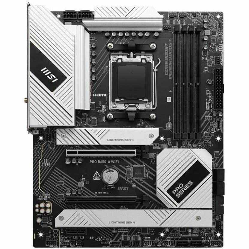 MSI PRO B650-A WIFI Desktop Motherboard - AMD B650 Chipset - Socket AM5 - ATX B650AWIFI