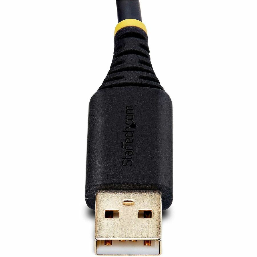 StarTech.com 6.6ft (2m) USB to Serial Adapter Cable, COM Retention, FTDI, DB9 RS232, Interchangeable DB9 Screws/Nuts, Windows/macOS/Linux 1P6FFC-USB-SERIAL