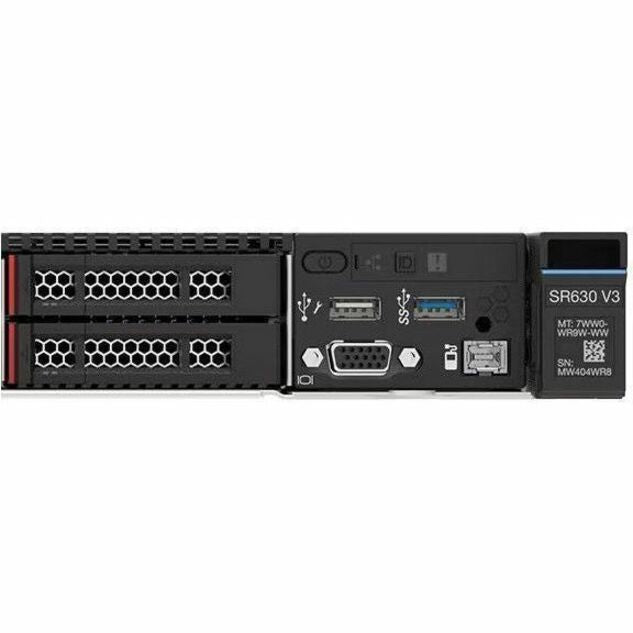 Lenovo ThinkSystem SR630 V3 7D731000NA 1U Rack Server - 1 x Intel Xeon Silver 4410T 2.70 GHz - 64 GB RAM - 5.76 TB SSD - (3 x 1.92TB) SSD Configuration - 12Gb/s SAS Controller 7D731000NA