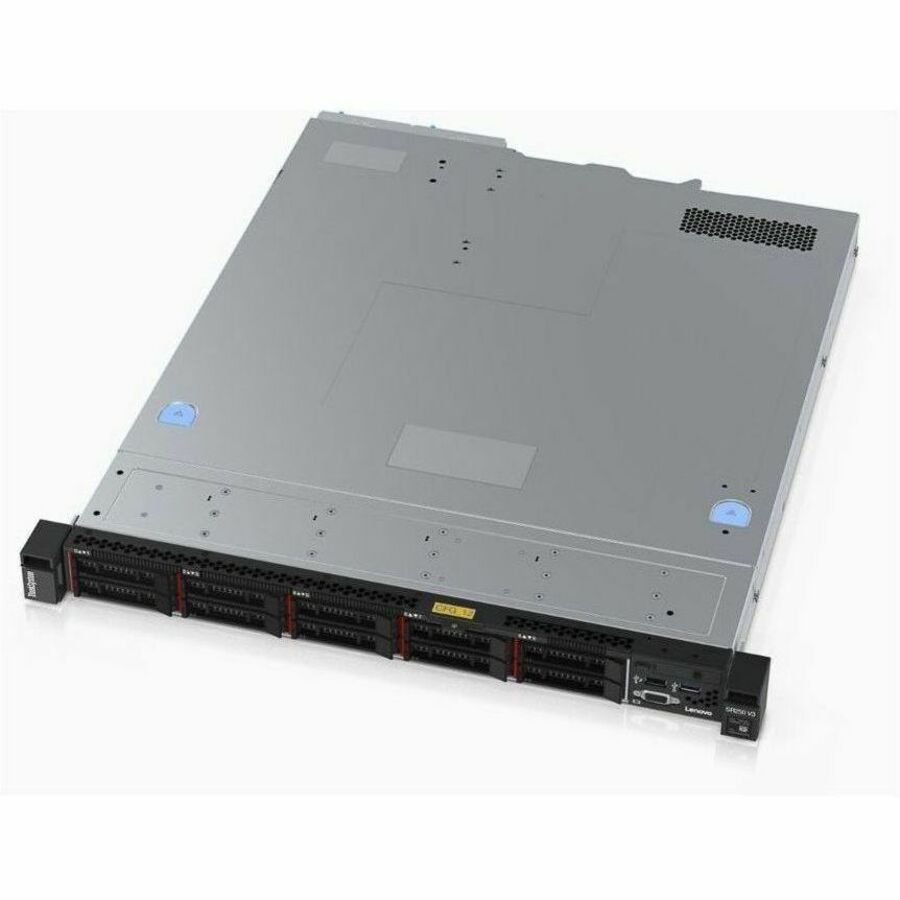 Lenovo ThinkSystem SR250 V3 7DCL1001NA 1U Rack Server - 1 x Intel Xeon E-2478 2.80 GHz - 32 GB RAM - 6.72 TB SSD - (2 x 480GB, 3 x 1.92TB) SSD Configuration - Serial ATA Controller 7DCL1001NA